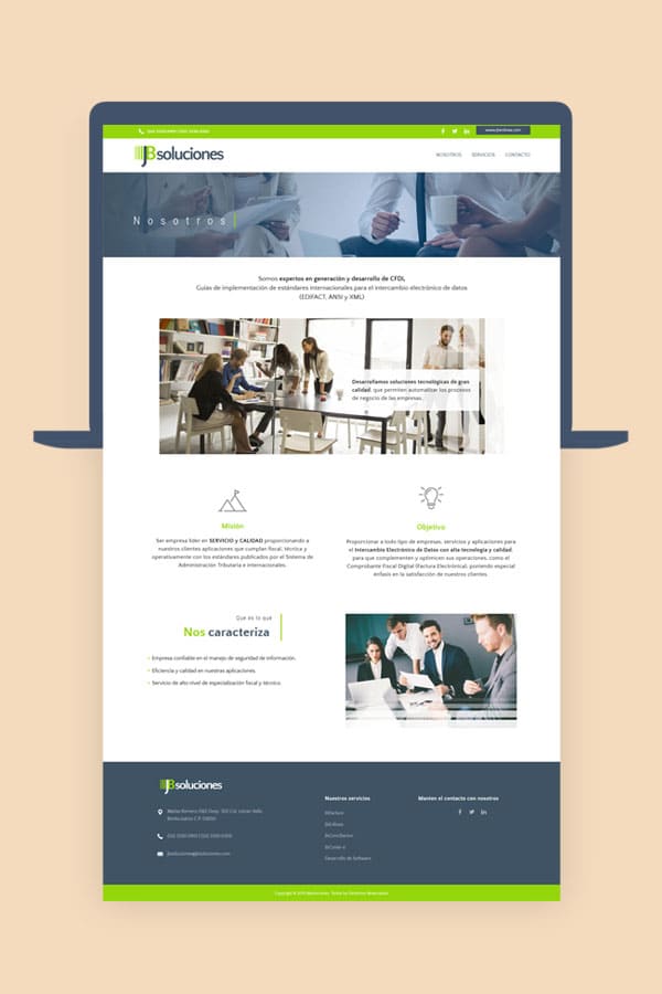 Rediseño para sitio web de servicios fiscales y administrativos