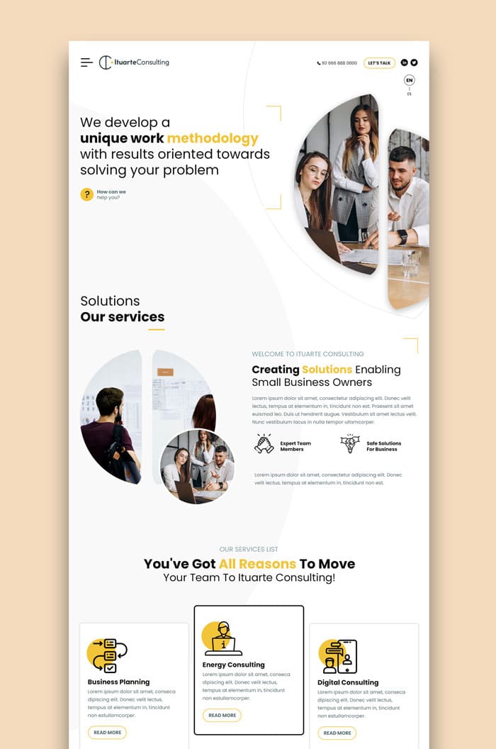 Propuesta de diseño web para empresa de consultoria digital